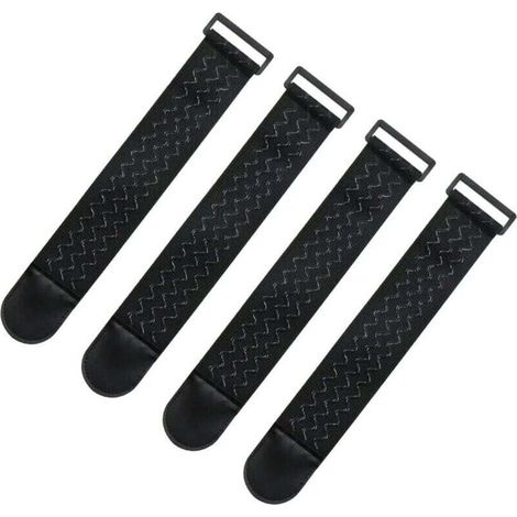 Sangle Elastique avec Silicone Antidérapant - Attache Cable Fermoir Réutilisable Polyvalents Organisateur Rangement pour des Rallonges Câbles Cordes Tuyaux D’arrosage Vélos Bagages, 4 Pièces
