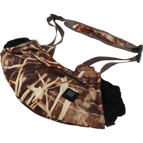 Manchon chauffant électrique rechargeable par USB, étanche et coupe-vent, à 3 niveaux de température, motif roseau, idéal pour la chasse hivernale (1/5)