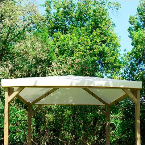 Telo in PVC Antigrandine per Gazebo 3x4 m Impermeabile Bianco (1/2)