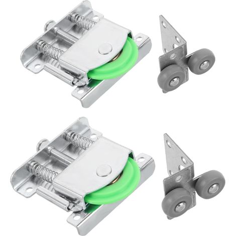 Kit Porte Coulissante Placard Roulettes Pour Porte De Placard Coulissante Remplacement Silencieux Avec Roulements À Billes Concaves De 1.56 Po Pour Armoire Et Meuble À (1/5)