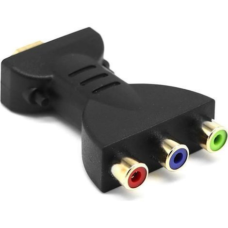 Adaptador de vídeo AV de alta definición, convertidor HDMI a AV RGB RCA, componente portátil HD 1080p HDMI macho a 3 RCA hembra (1/5)