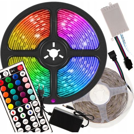 WASSERDICHTES LED-STREIFEN-SET SMD 5050 RGB MIT FERNBEDIENUNG (5 m)