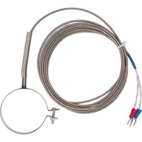 Sonde de contrôle de température multi-tailles à filetage thermocouple haute sensibilité et large plage de mesure (0‑400°C) pour l'industrie (2 mètres) (1/5)