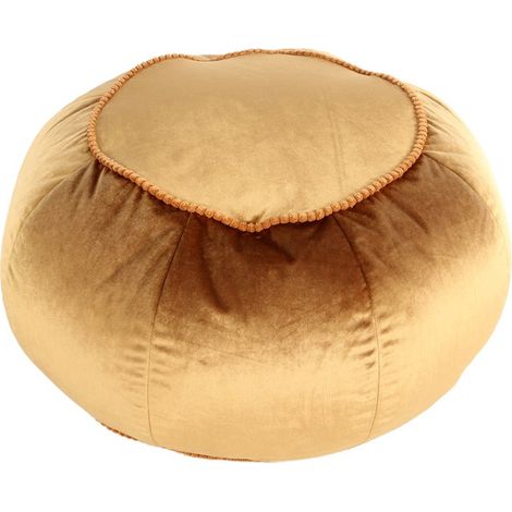 Pouf Rotondo Taj Mahal in Velluto Blu (1/3)