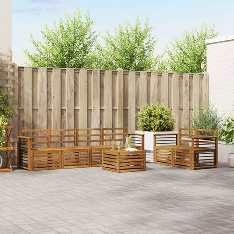 vidaXL Sofagarnituren 7 pcs Natur Massivholz Akazie (1/5)