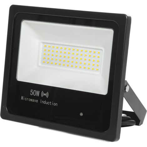 LED-Flutlicht 50W 6.000Lm 6000ºK IP65 Integrierter Bewegungsmelder 40.000H [1916-NS-HVFL50W-L-CW] (1/5)