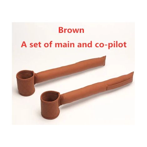 (2 pièces marron) Poches de remplissage multifonctions pour sièges auto en cuir, coussin anti-fuite, rembourrage doux, porte-cartes et organisateurs de rangement pour téléphone (1/5)