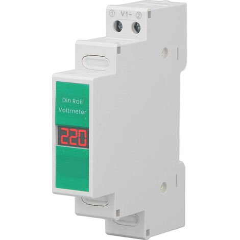 Voltmètre numérique intelligent LCD TONGOU sur rail DIN, monophasé 60-450 V (1/5)