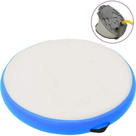 Inflatable Gymnastic Mat with Pump 100x100x10 cm PVC Blue vidaXL (1/5)