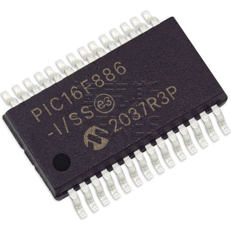 PIC16F886-I/SS and PIC16F690-I/SS electronic components, 5 units of each.