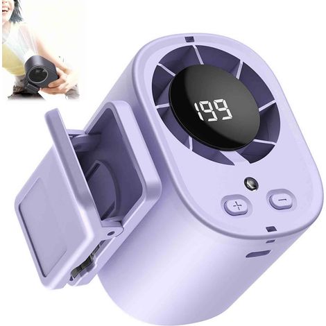 Climatiseur de voiture à clipser - Portable - Rechargeable par USB - Mini ventilateur de refroidissement personnel - 2026 avec écran LED - Rotation à 360° - 199 vitesses réglables - Pour la maison et (1/5)