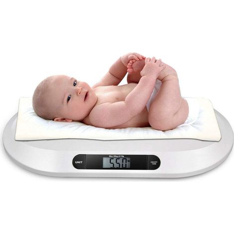 Pesabebés 20Kg Pesabebés digital para el peso del bebé Pesabebés para la salud del niño Material de seguridad ABS Función 2 en 1 También apto para mascotas (1/5)