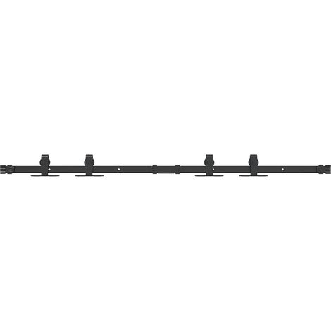 Kit de porte d'armoire coulissante 122 cm acier au carbone