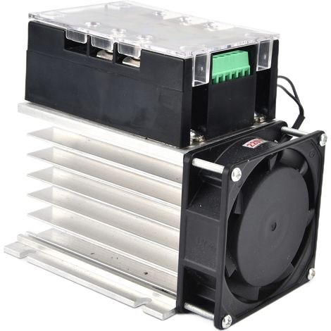 Régulateur de tension SCR monophasé 220-380VAC, relais statique SSR-60WA-H avec dissipateur thermique, module de régulation électrique à semi-conducteurs (1/5)