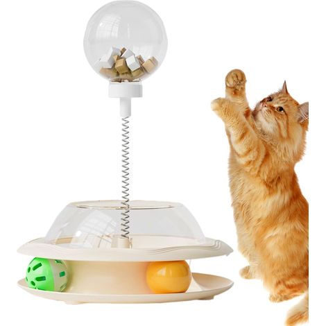 Jouet interactif pour chat avec canne à pêche en plumes et balles - (1/5)