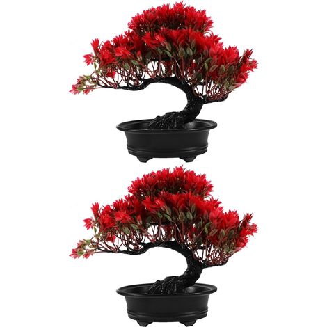 Lot de 2 arbres artificiels d intérieur au design réaliste