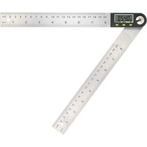 0-360° Digitales Winkellineal, Digitaler Winkelmesser, Neigungsmesser mit LCD-Display, Länge und Winkel messen