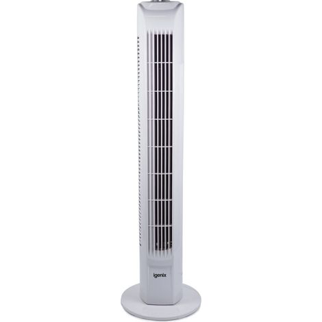 Igenix Tower Fan, Oscillating, 7.5 Hour Timer, 29 Inch, White - DF0035T (1/4)