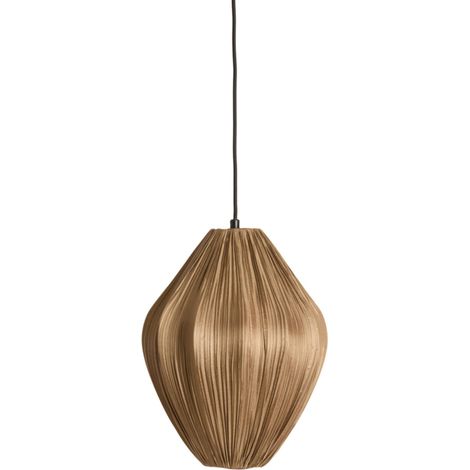 Light & Living - lámpara colgante - Verita - marrón - textil - Ø