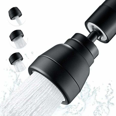 Mousseur robinet cuisine 360° – 3 modes de décharge – Laiton massif et ABS – Économie d'eau – Compatible avec robinets 22mm/24mm