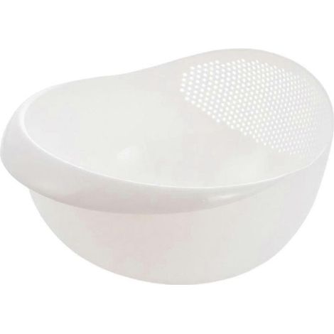 Passoire en plastique pour légumes, fruits et riz, avec trous de drainage fins, outil de cuisine compact (1/5)
