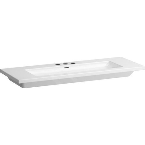 Laufen Living - Lavabo à poser, 1300x480 mm, avec 3 trous pour robinetterie, blanc H8164360001081 (1/3)