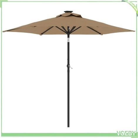Parasol de jardin - FAFEICY - 4005061 - 225x225x212 cm - Mât acier - Manivelle et inclinaison (1/5)