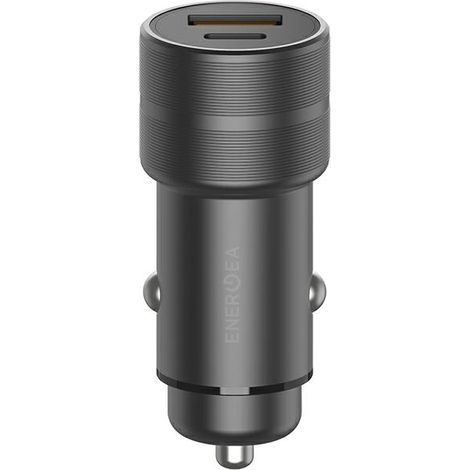 ENERGEA Kfz-Ladegerät 1xUSB+1xUSB-C PD-QC3.0 38W grau/anthrazitfarben Alu Drive PD20+ (1/5)
