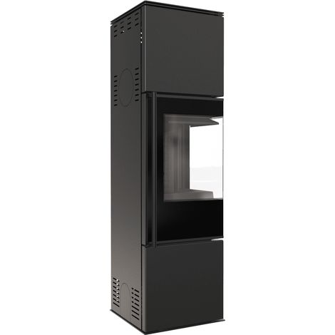 Kaminofen aus Stahl KRATKI REN/M rechts Ø 150 7 kW schwarz Verkleidung (1/5)