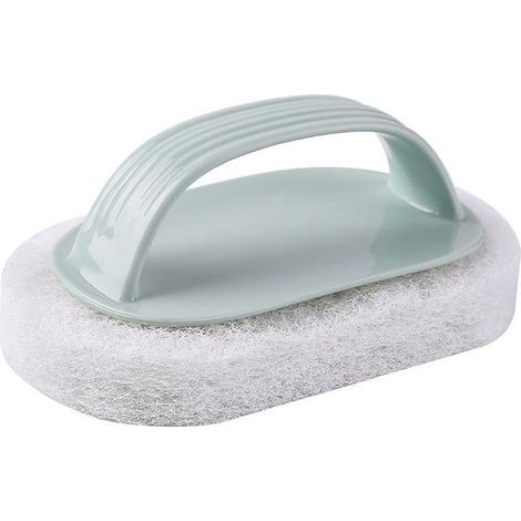 Brosse de nettoyage avec manche pour carrelage de salle de bain à vaisselle de cuisine d'évier éponge d'essuyage (1/5)