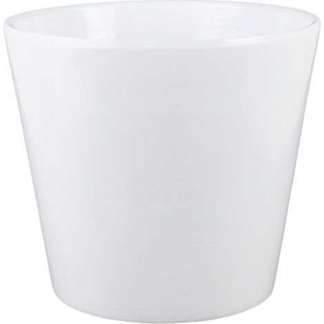 Keramiktopf für Orchideen, 17 cm, weiß