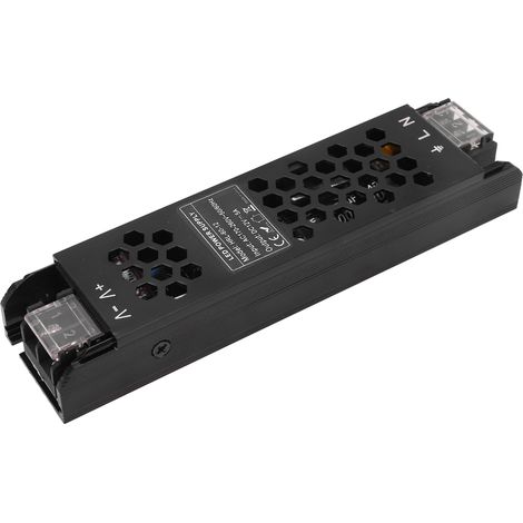 Transfo LED 60W 12V CC ultra‑fin en alliage d’aluminium, alimentation à découpage AC170‑260V vers DC12V pour ruban lumineux (1/5)