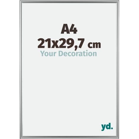 yd. - Cadre photo A4 21x29.7 - Argent - Plastique - Bordeaux (1/5)