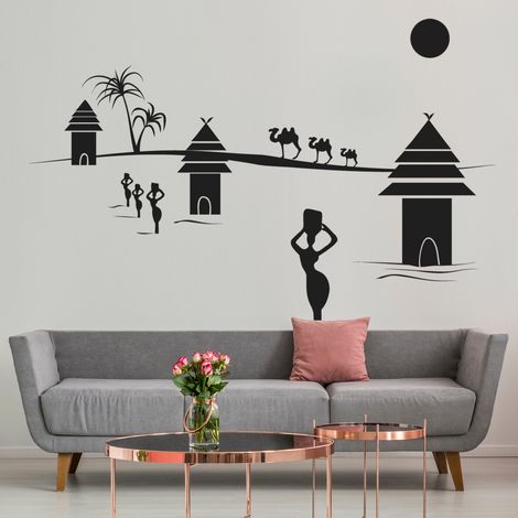Sticker Mural - Afrique - 357x547 cm - Noir (1/3)
