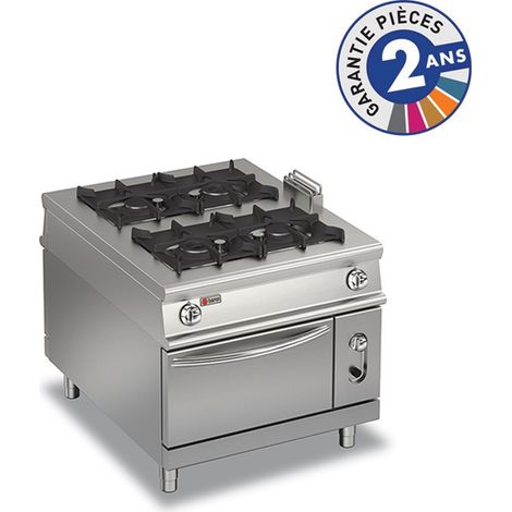 Fourneau à Gaz sur Four - 4 feux vifs - 42,4 kW - Baron
