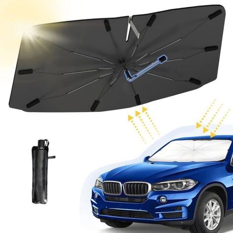 Sonnenschirm – 140 x 79 cm – 360° drehbar – Titan-Silber-Beschichtung – UV-Schutz – 1 Stück (1/5)