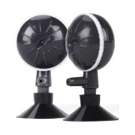 2 suction cup bubble distributors for aquariums, made of porous stone – For optimal aeration, fish well-being, fine bubbles, suction cup attachment, compatible with standard air pumps--DTEKGAZ