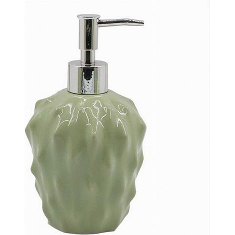 Trade Shop - Grüner flüssiger Seifenspender Kaktus-Effekt Badezimmermöbel Zubehör 79933 - (1/2)