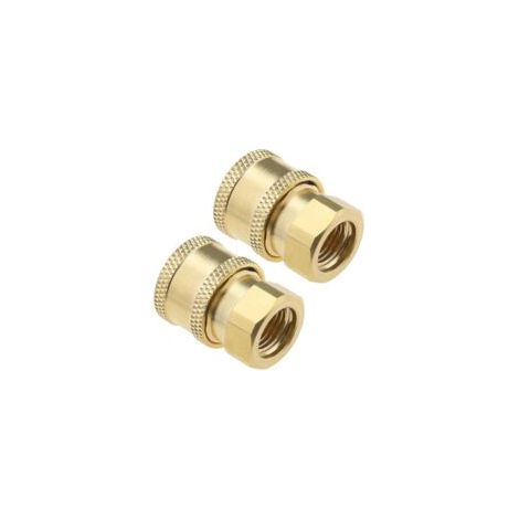 2pcs Coupleur de Nettoyeur Haute Pression 1/4" Femelle NPT Standard Universel Ensemble de Connexion Rapide Adaptateur de Nettoyeur Haute Pression Accessoires pour Équipement d'eau