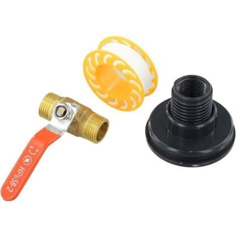 Brass Ball Valve 1/2" BSP Male Thread with Lever Handle, Compatible with Hose Connection for Home and Garden Watering Equipment (1/2") (1/5)