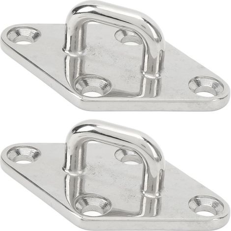 2 Pièces Patère Plafond Inox 316 Plaque Œillet Montage Supérieur Crochet Suspendu Marin (1/5)