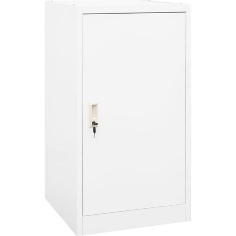 Armoire à selles, Armoire Etagère de rangement Blanc 53x53x105 cm Acier HYB55068 (1/5)