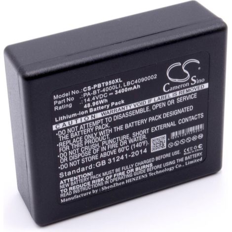 vhbw Battery compatible with Brother PT PT-P900W, PT-P950NW Printer Copier Scanner Label Maker (3400 mAh, 14.4 V, Li-Ion) (1/2)