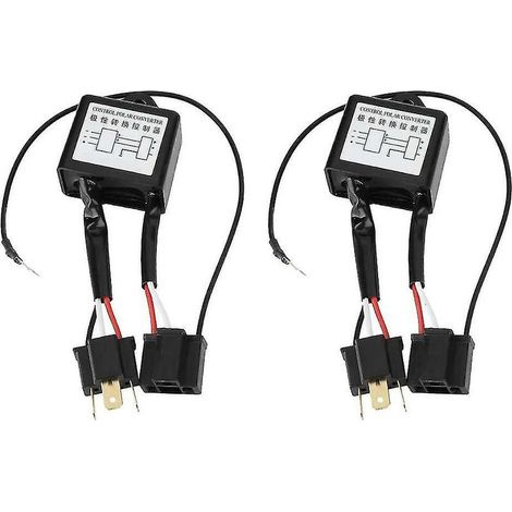 CREA Reverse Polarity Negative Switch Harness - Reverse 2pcs Led Converter Adapter For H4 (1/5)