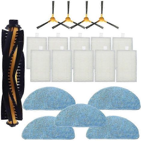 Ce kit d'accessoires de 20 pièces est compatible avec l'aspirateur robot LIECTROUX C30B Proscenic 800T 820S, et comprend la brosse principale, les brosses latérales, la serpillière et le filtre HEPA. (1/5)