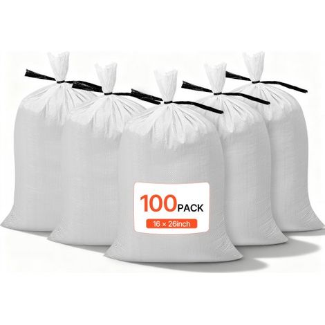 Sacs de Sable Vides Lot de 100 Sacs de Sable Résistants 40x66 cm (1/5)