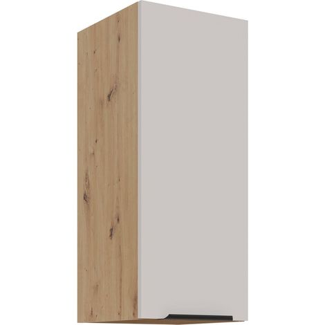 Küchen Hängeschrank 30 cm Küche SOLANO Kaschmir beige matt + Eiche Artisan matt Küchenzeile Küchenblock Küche Einbauküche (1/4)