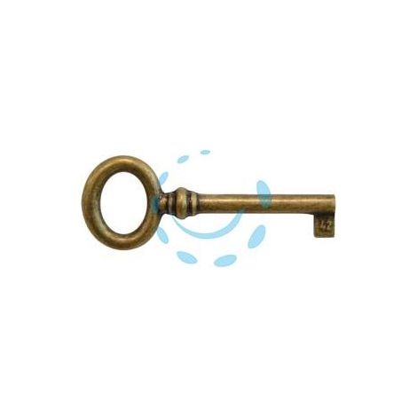 CHIAVI PER MOBILI MOD.33728 IN OTTONE FLORENCE - mm.29x77 lunghezza gambo mm.42