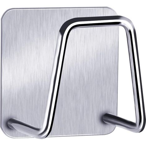 Porte-éponges auto-adhésif pour évier de cuisine (A-Argent) (1/3)