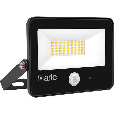 projecteur à led - aric wink 2 - 30w - 4000k - noir - sensor - aric 51308